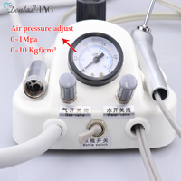 Dental Mini przenośny zespół turbiny Metal 4 otwory lub 2-otwory 3 Way strzykawki laboratorium dentystyczne zestaw narzędzi działa z 1 sztuk rękojeści z hydromasażem 2